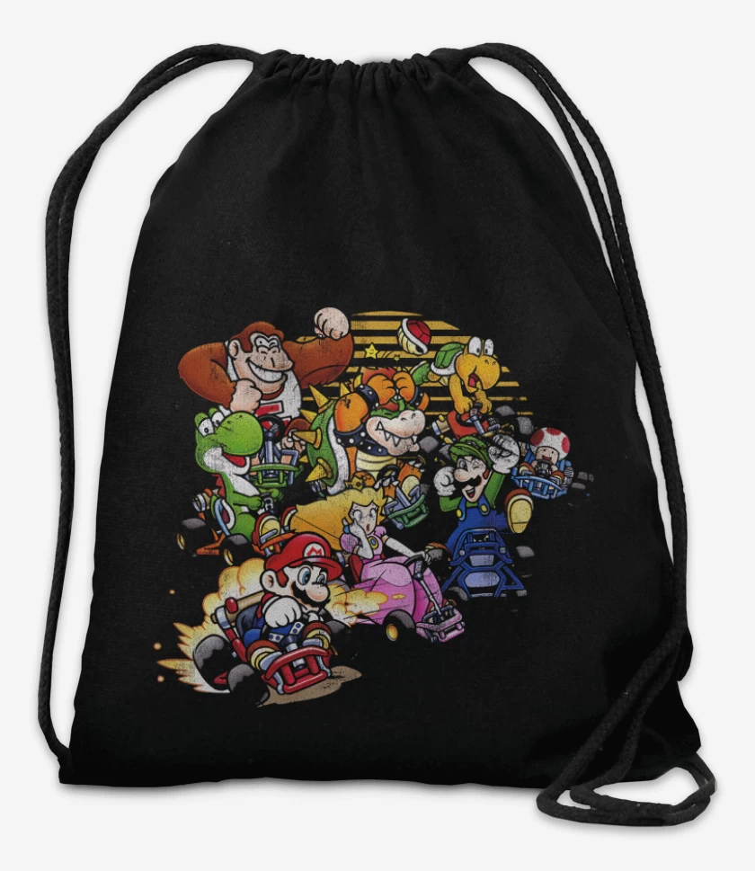 Mochila Negro de Super bigote Auto