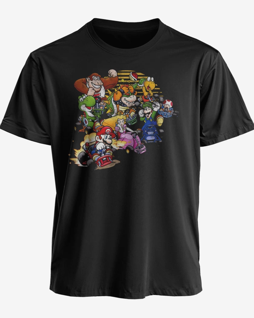 Polera premium Negro de Super bigote Auto