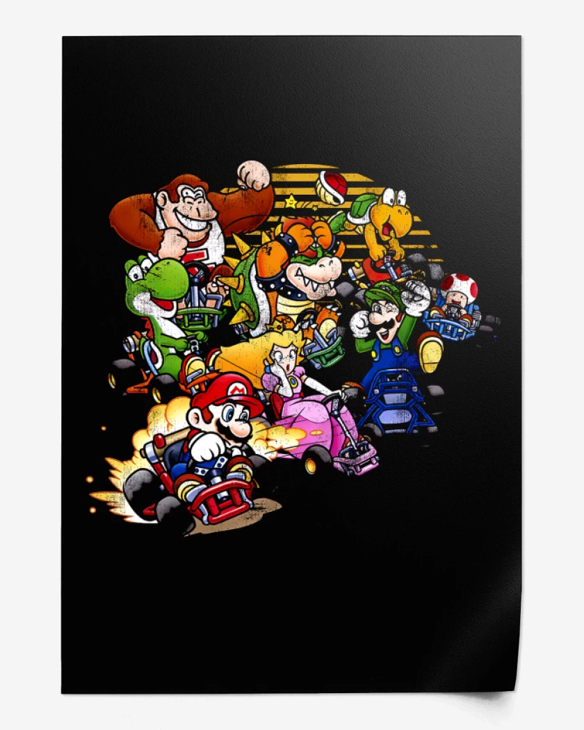 Print Negro de Super bigote Auto