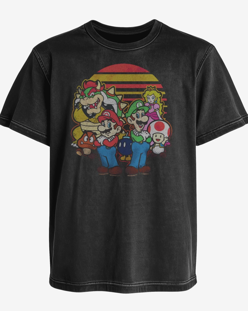 Polera desgastada Super bigote panita