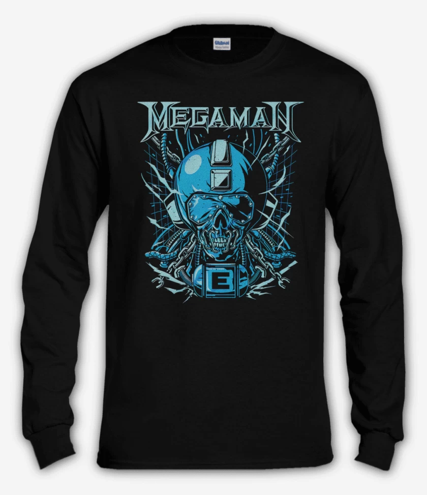 Polera manga larga Negro de Megaman Megadeth