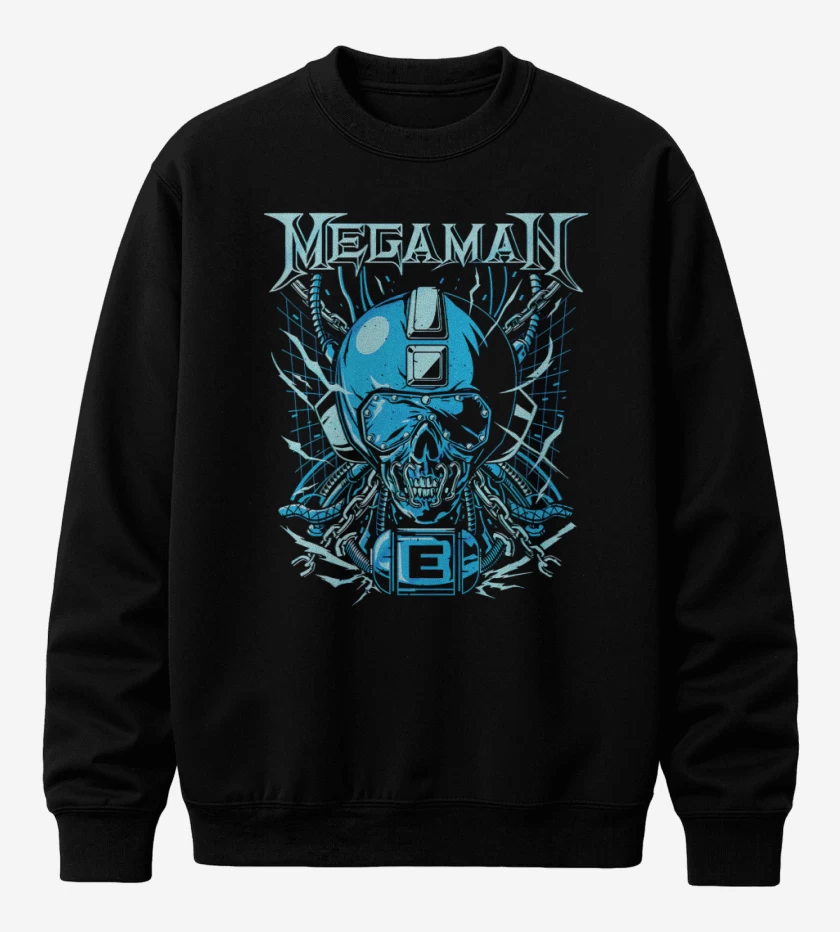 Poleron polo Negro de Megaman Megadeth