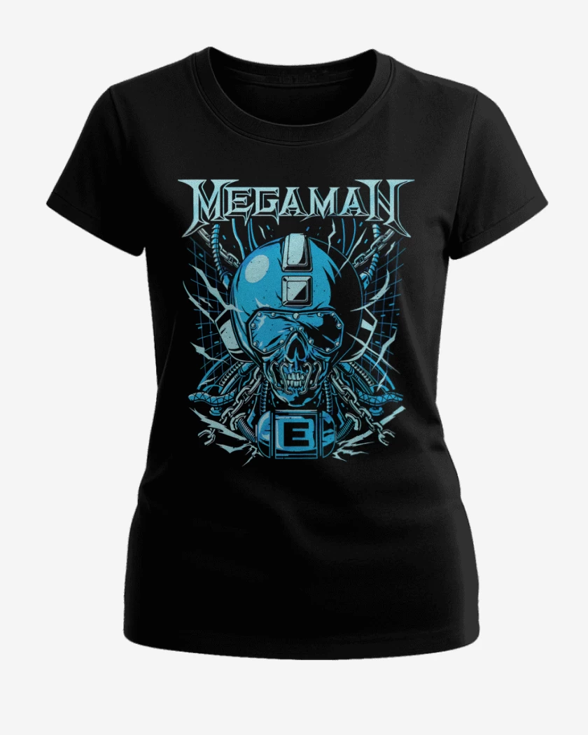 Polera de Mujer Negro de Megaman Megadeth