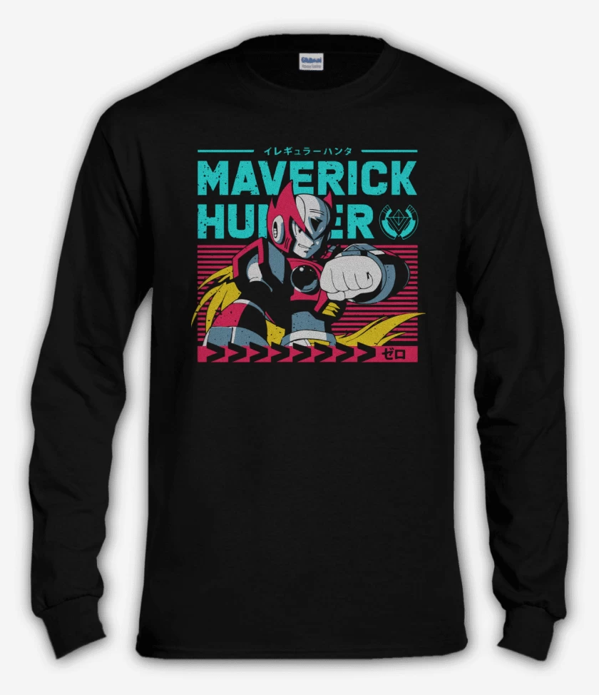 Polera manga larga Negro de Zero Maverick Hunter