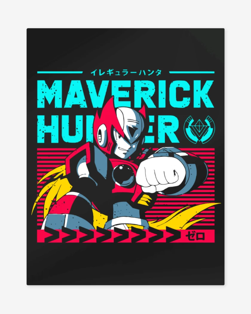 Print metalico Negro de Zero Maverick Hunter