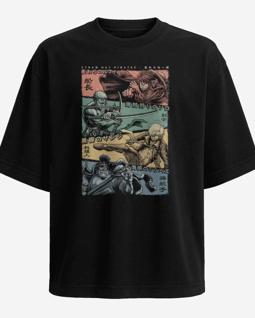 Polera Oversize Negro de Mugiwaras