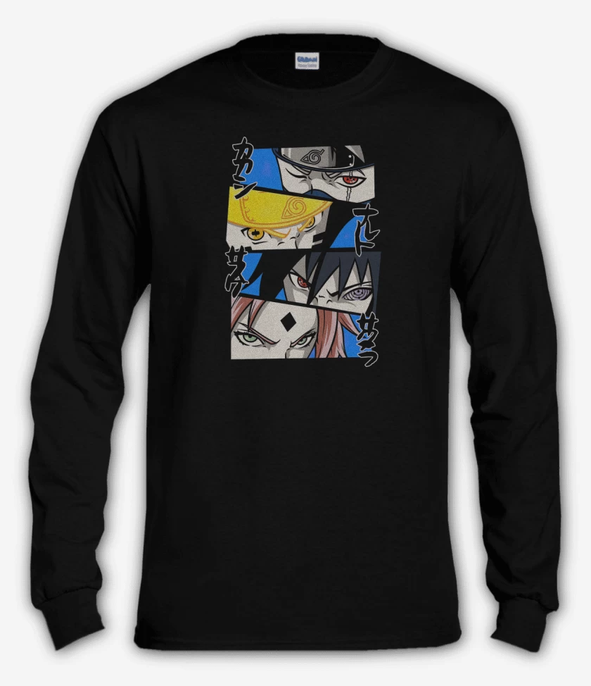 Polera manga larga Negro de Equipo 7