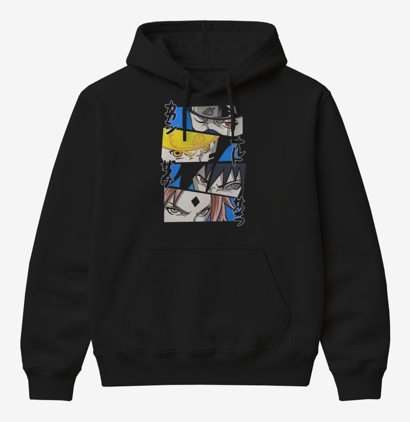 Poleron Canguro básico Negro de Equipo 7