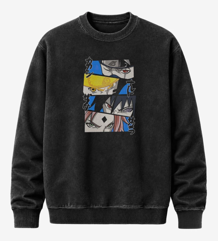 Poleron Polo Acid Wash Negro de Equipo 7