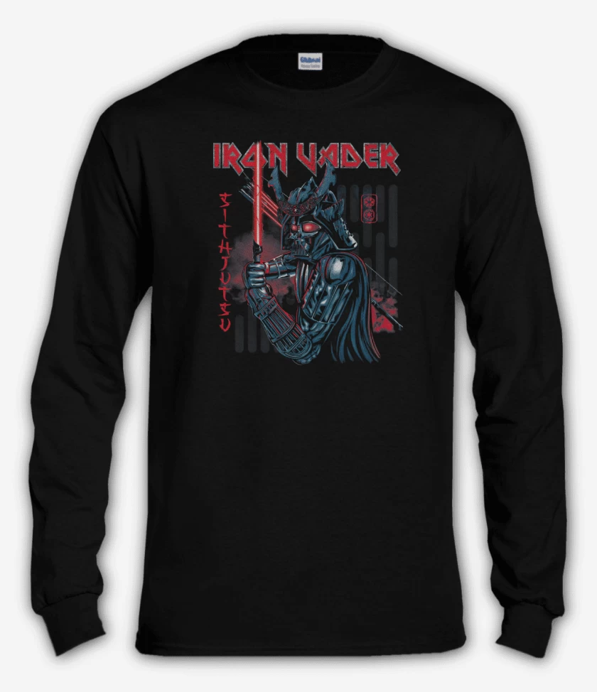 Polera manga larga Negro de Iron Vader