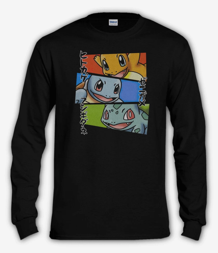 Polera manga larga Negro de Starters Kanto