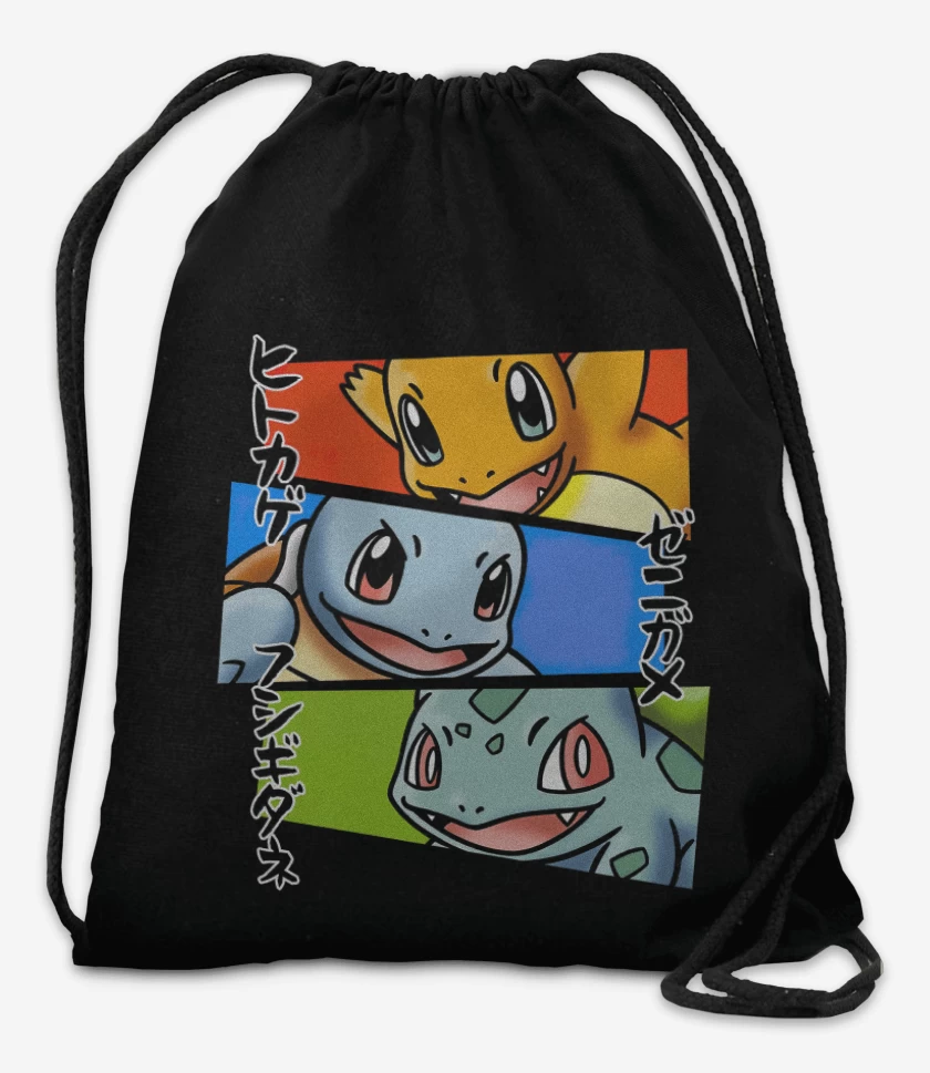 Mochila Negro de Starters Kanto