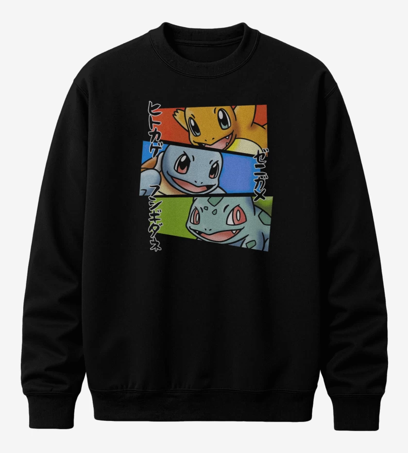 Poleron polo Negro de Starters Kanto