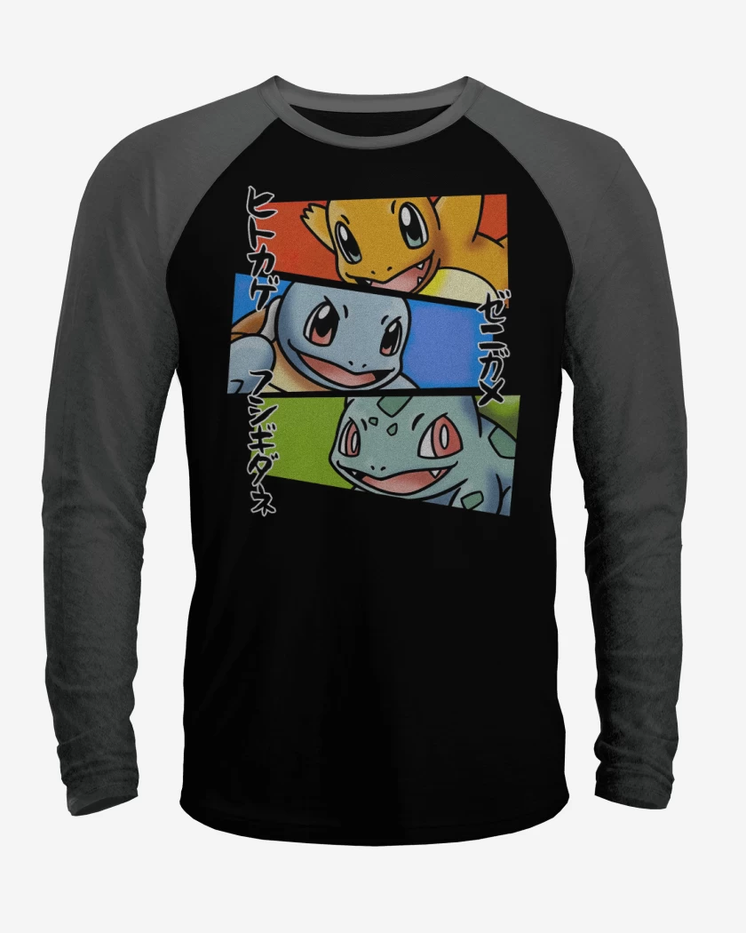 Polera Raglan Negro / Negro Heather de Starters Kanto
