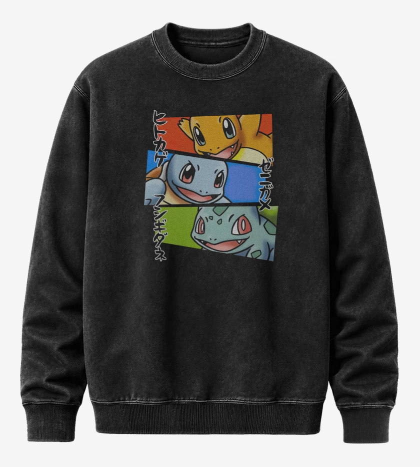 Poleron Polo Acid Wash Negro de Starters Kanto