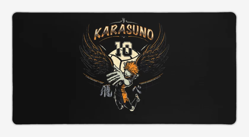 Mouse pad Gamer Negro de Karasuno
