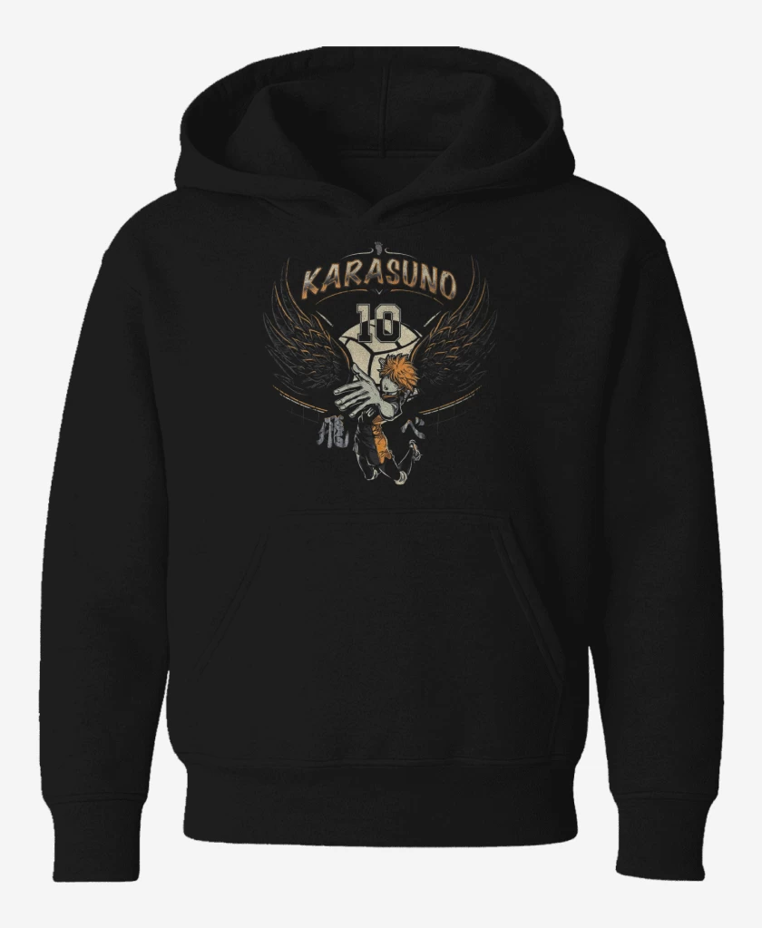 Poleron de niño Negro de Karasuno