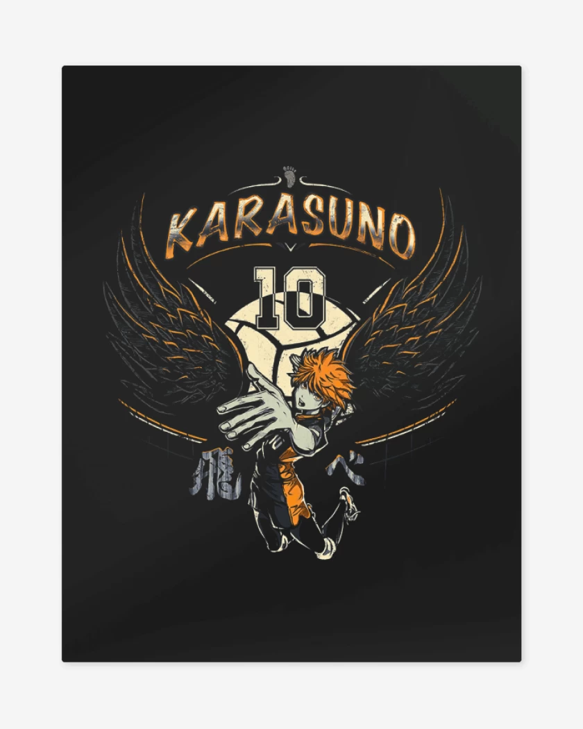 Print metalico Negro de Karasuno