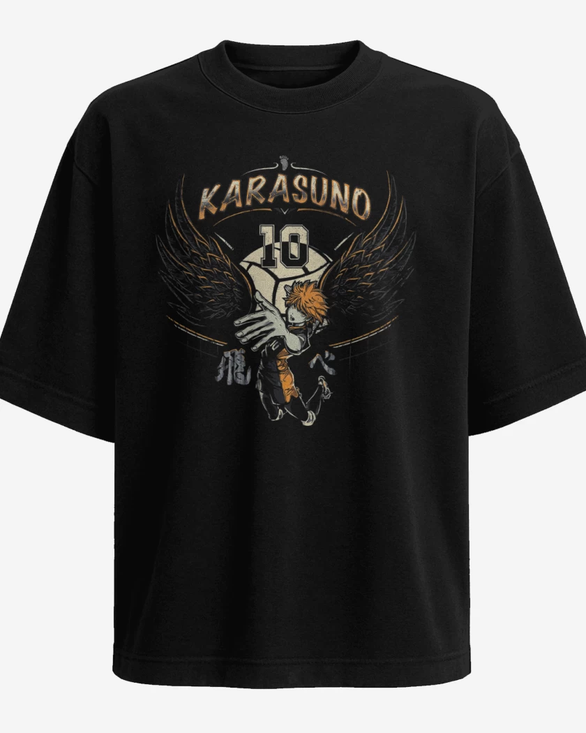 Polera Oversize Negro de Karasuno