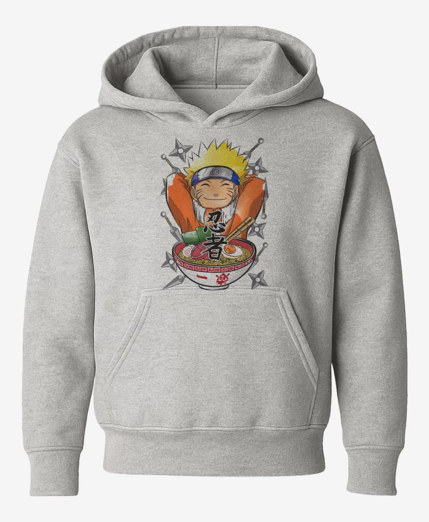 Poleron de niño Gris Melange de Naruto ramen