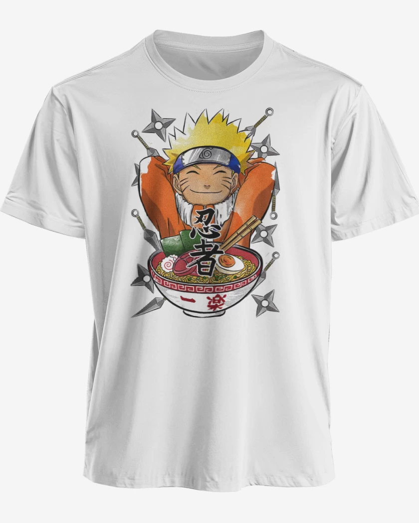 Polera premium Blanco de Naruto ramen