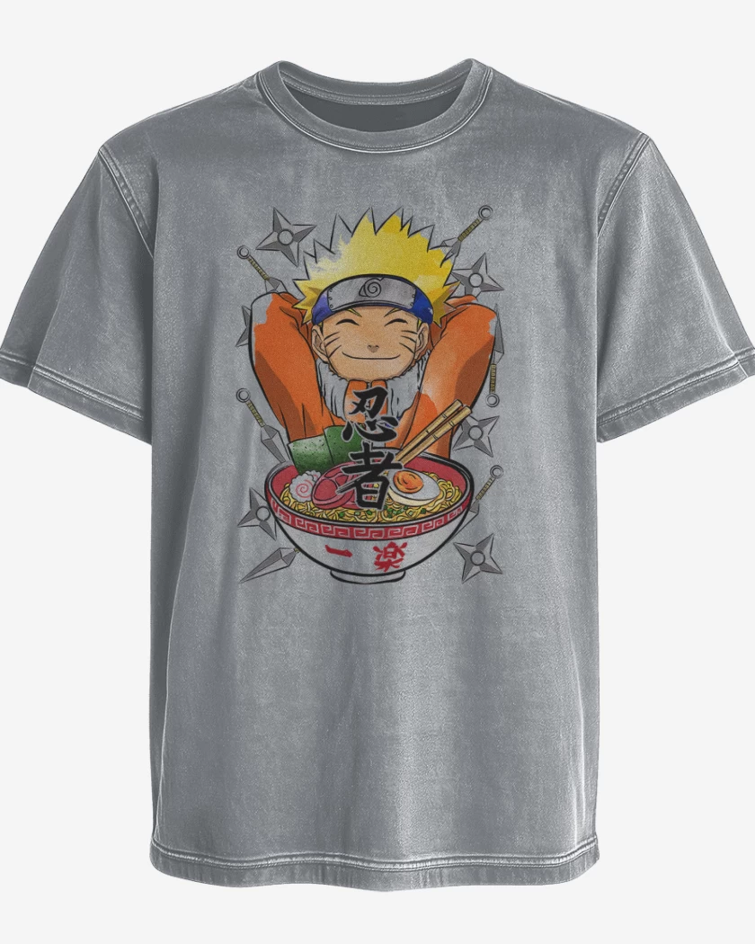Polera desgastada Naruto ramen
