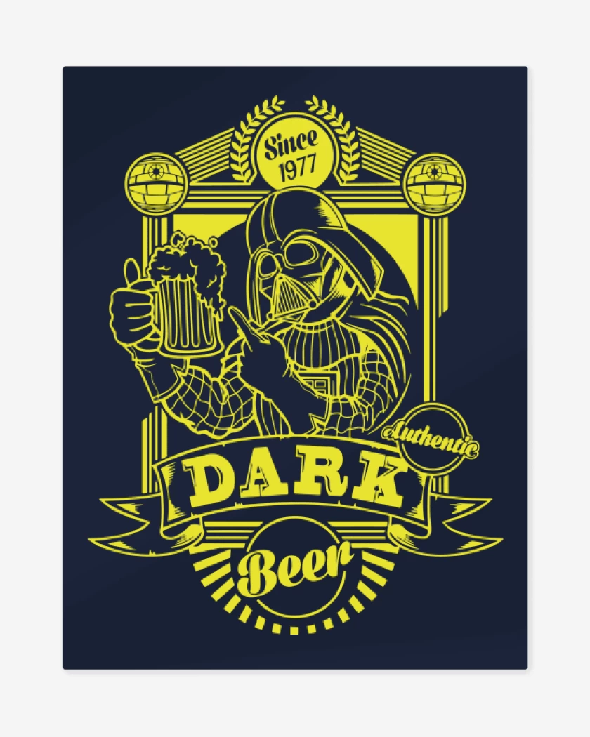 Print metalico Azul Marino de Dark Beer
