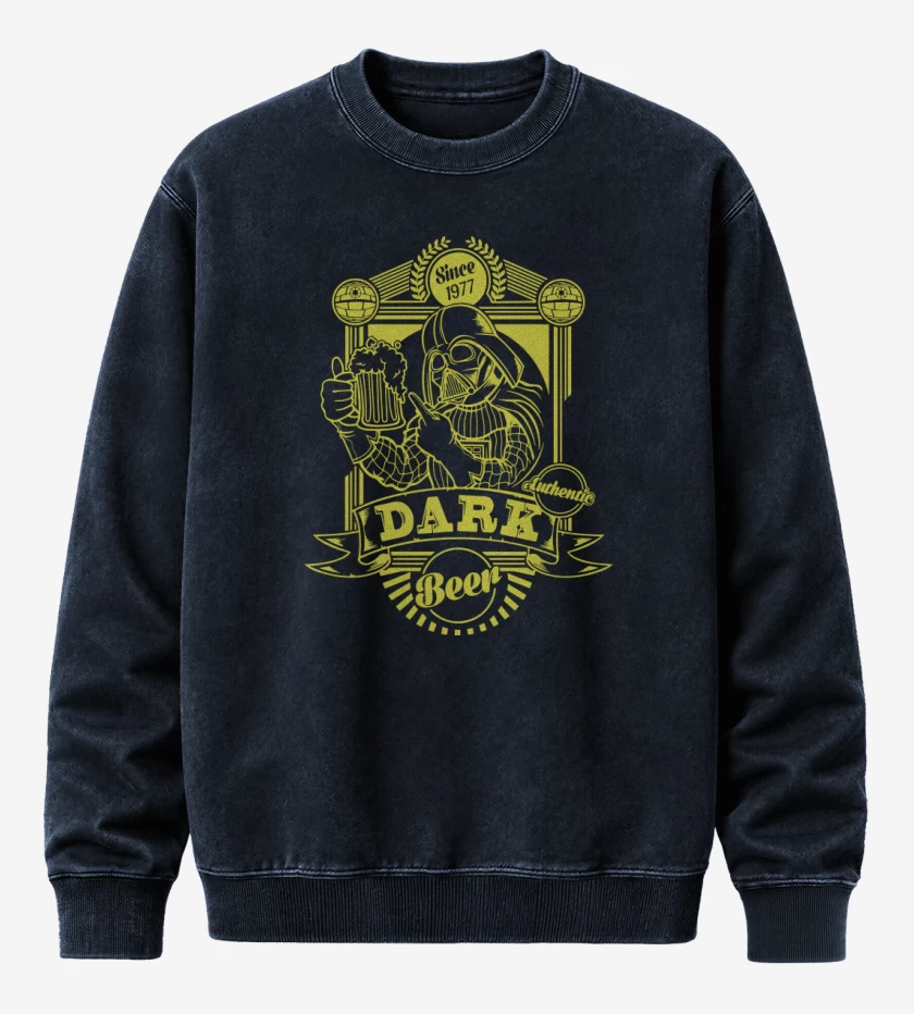 Poleron Polo Acid Wash Azul Marino de Dark Beer