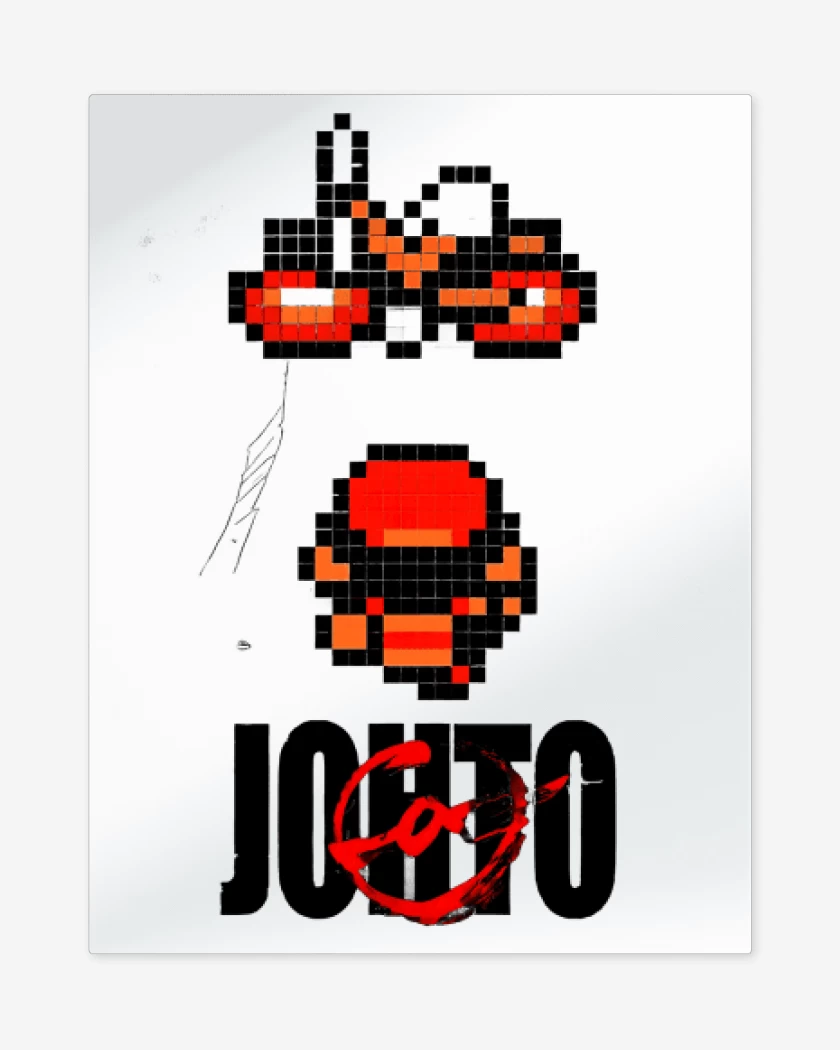 Print metalico Blanco de Neo Johto