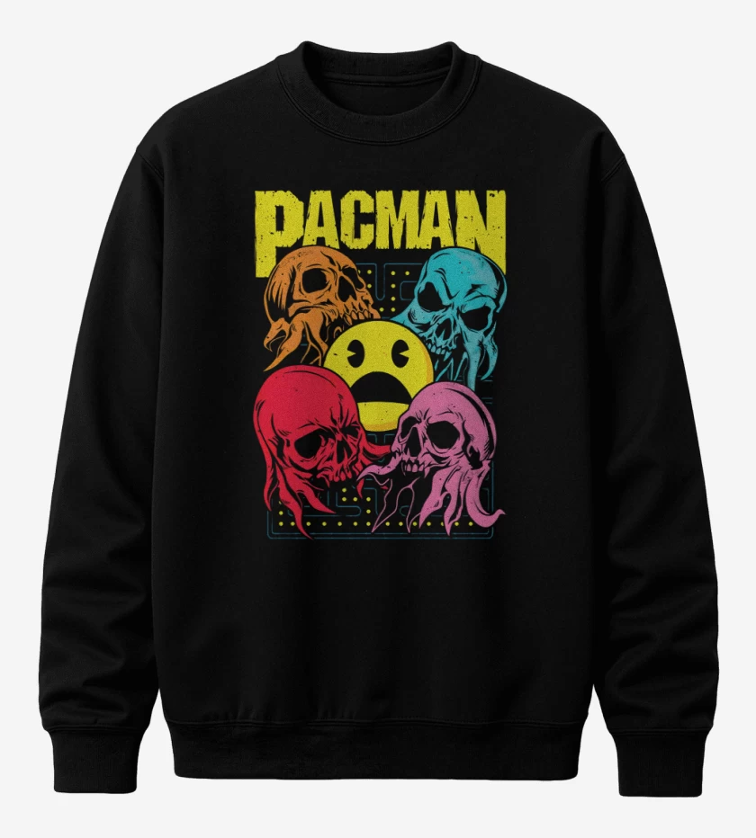 Poleron polo Pacman Skull