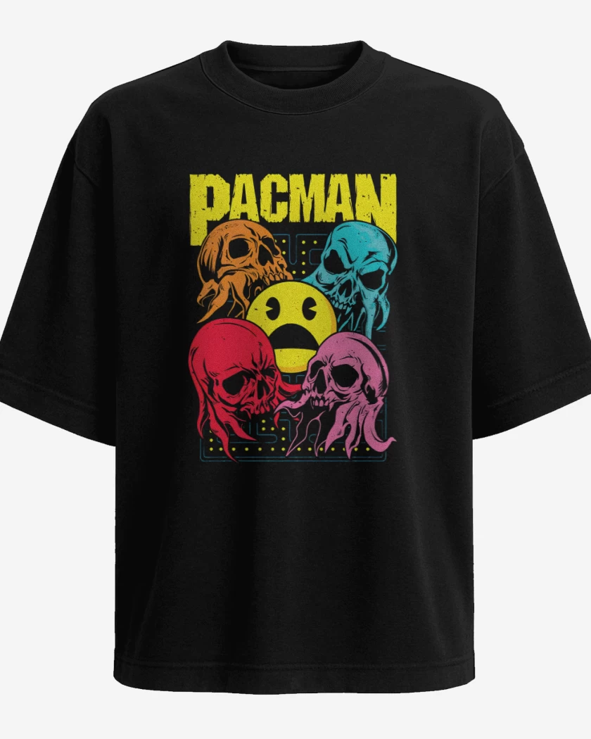 Polera Oversize Pacman Skull