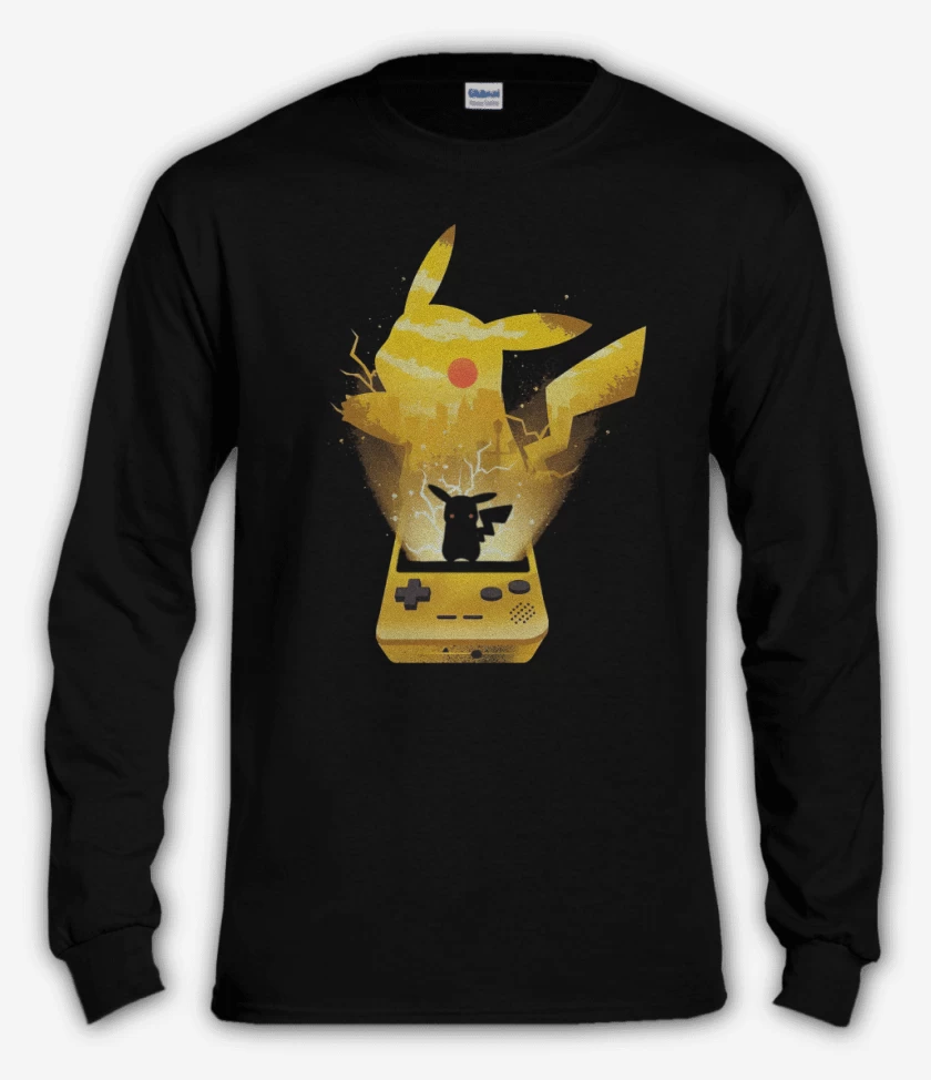 Polera manga larga Negro de Pikaboy