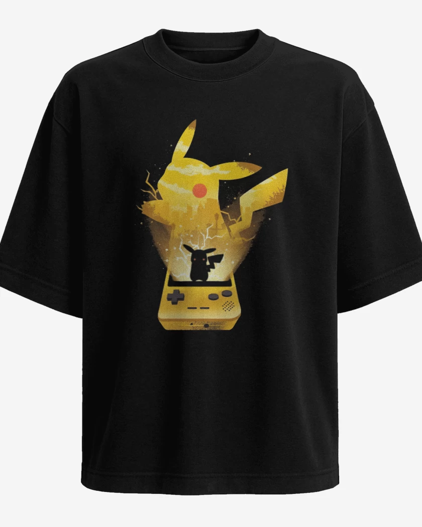 Polera Oversize Negro de Pikaboy