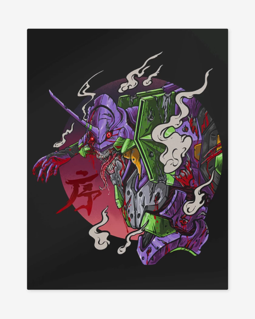 Print metalico Negro de Eva 001 Berserk