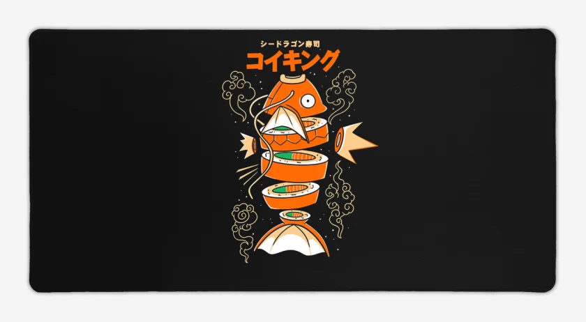 Mouse pad Gamer Negro de Sushi-Karp