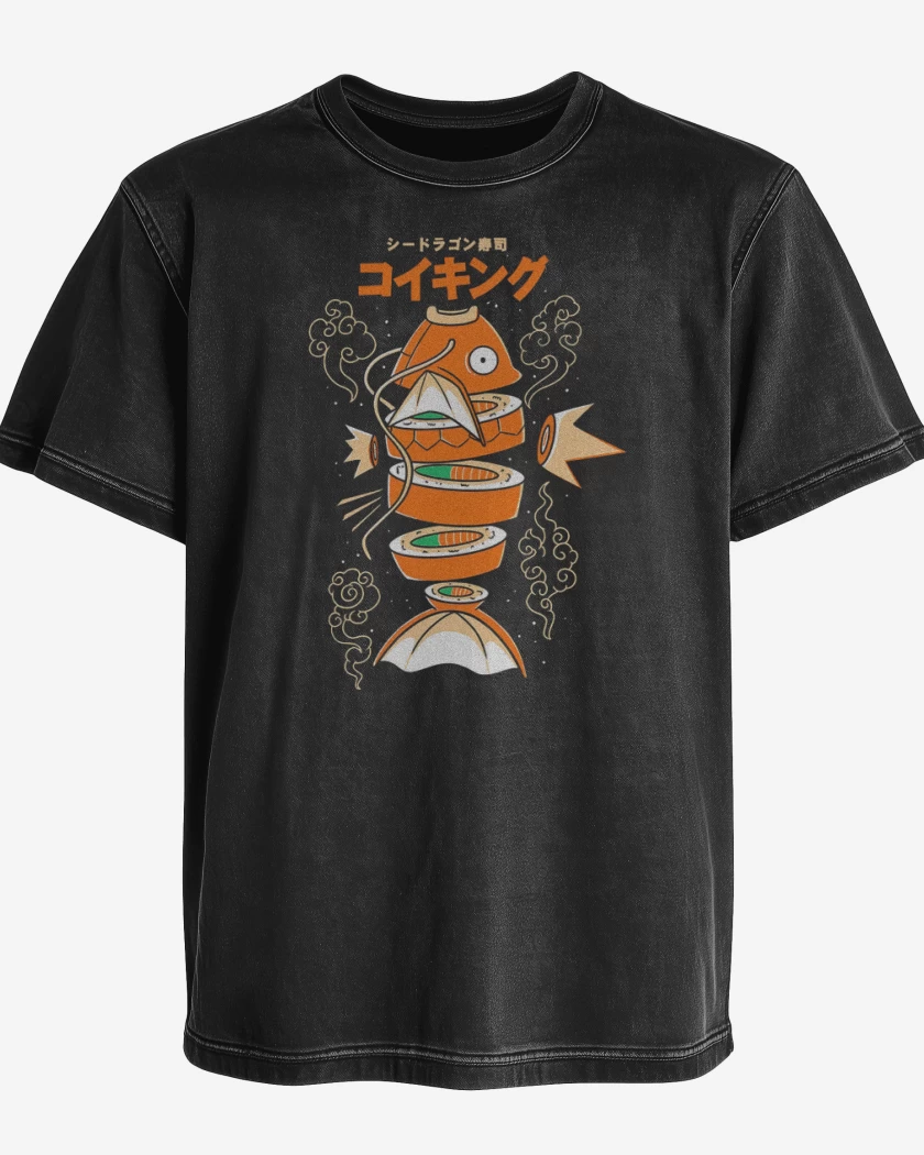 Polera desgastada Negro de Sushi-Karp
