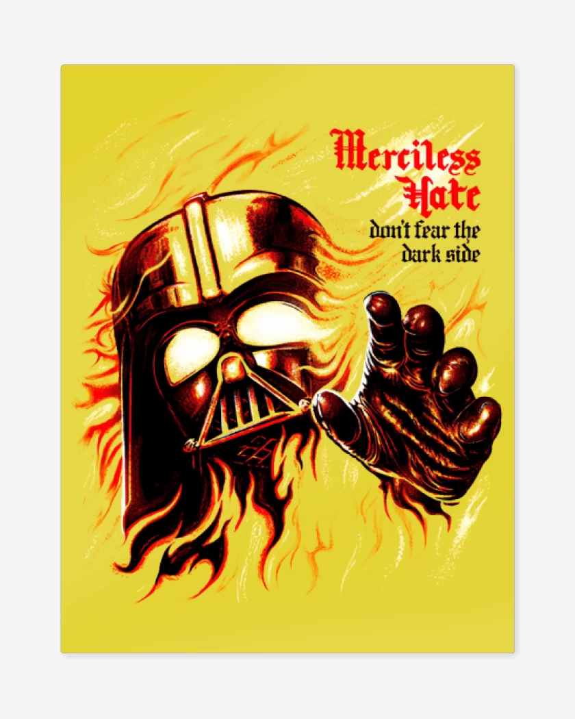Print metalico Amarillo de Merciless Hate