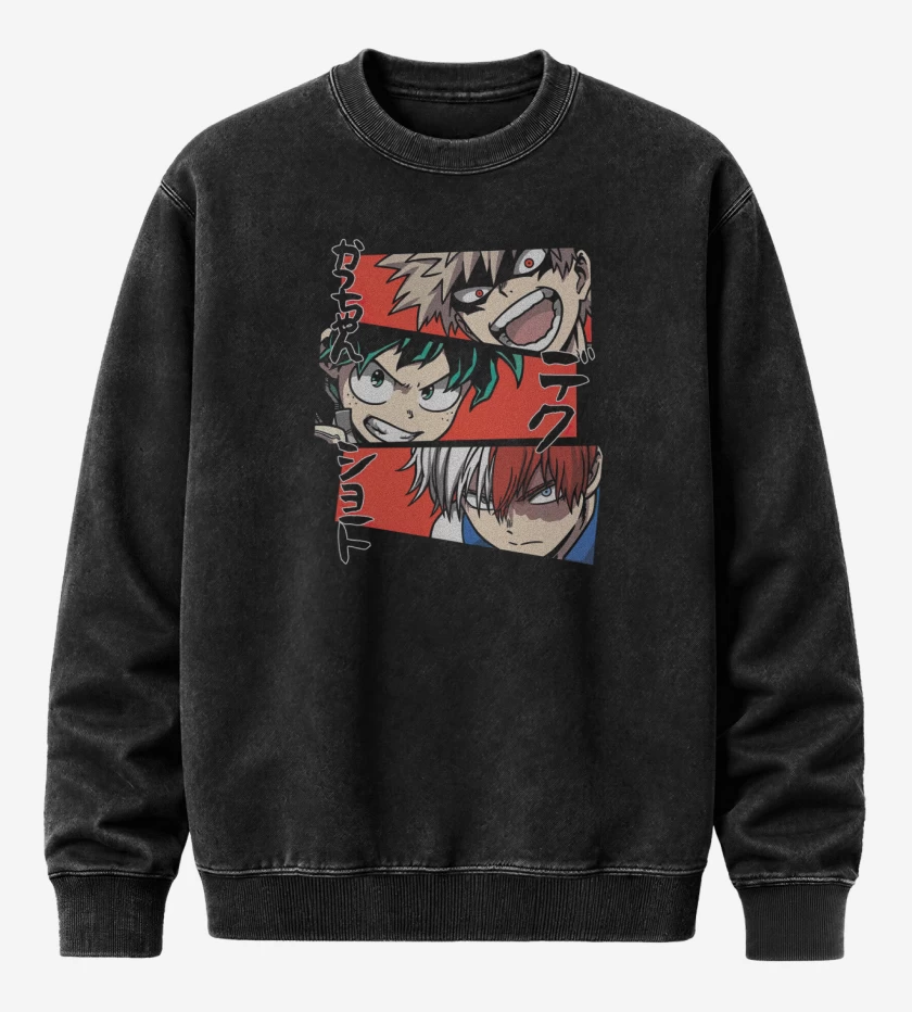 Poleron Polo Acid Wash Negro de Héroes!!!