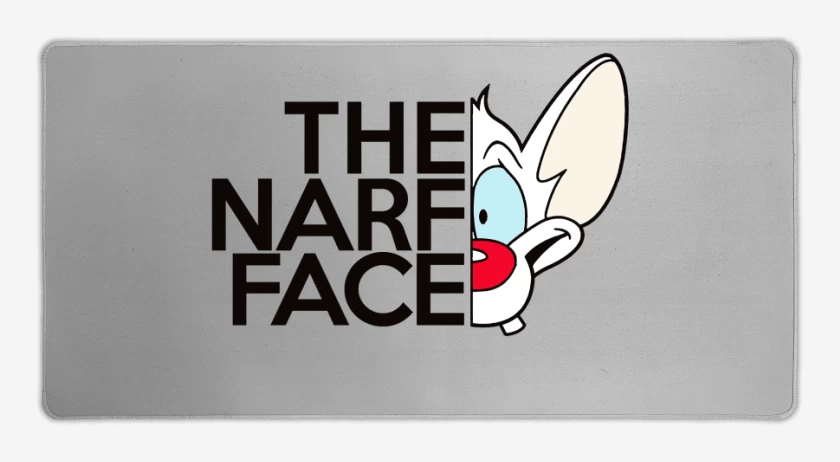 Mouse pad Gamer Gris Melange de The narf face 