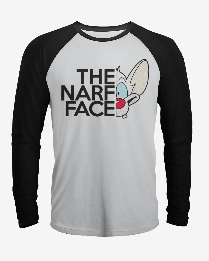 Polera Raglan Blanco / Negro de The narf face 