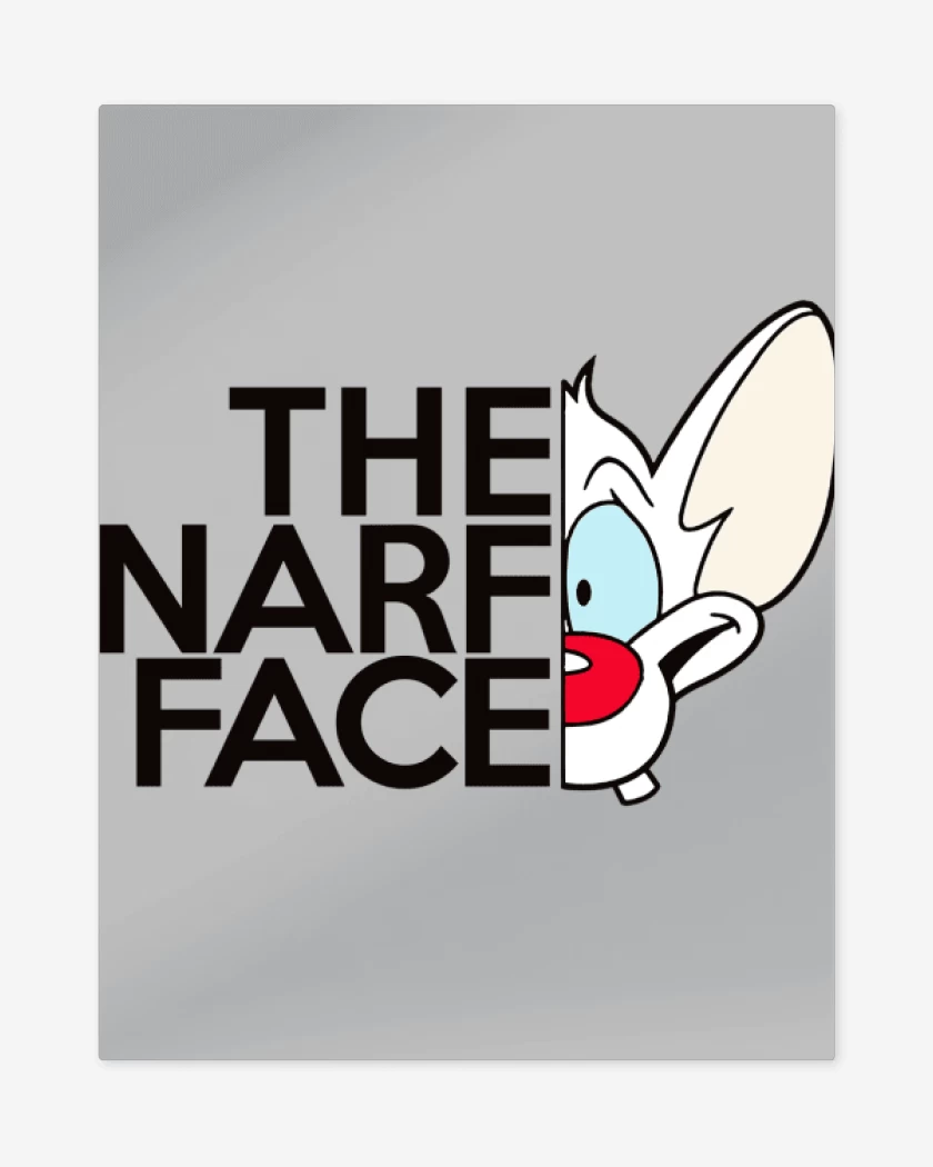 Print metalico Gris Melange de The narf face 
