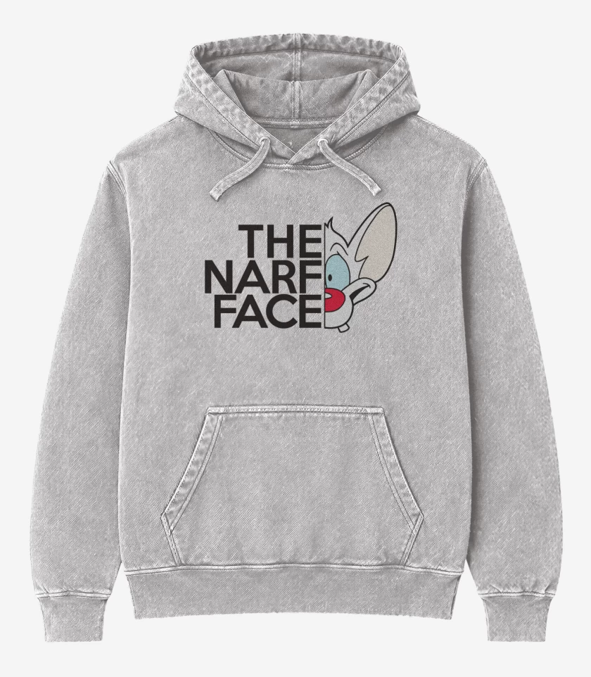 Poleron Canguro Acid Wash Gris Melange de The narf face 