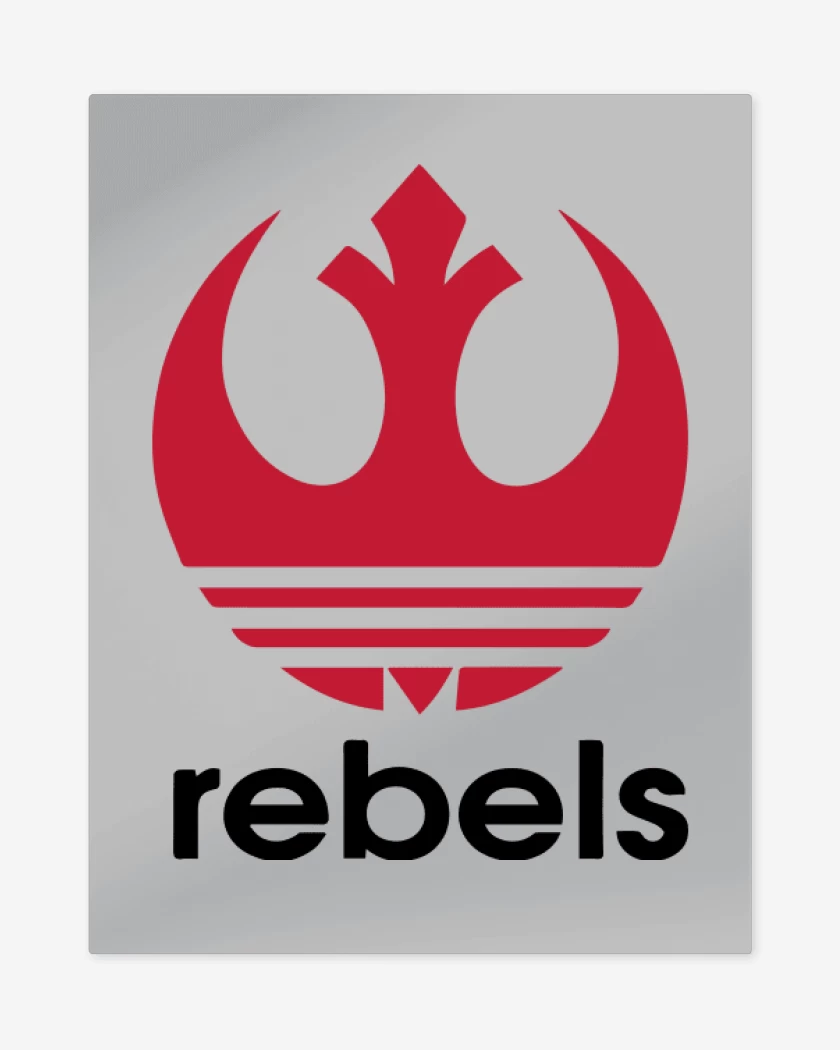Print metalico Gris Melange de Rebels