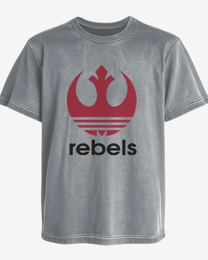 Polera desgastada Gris Melange de Rebels