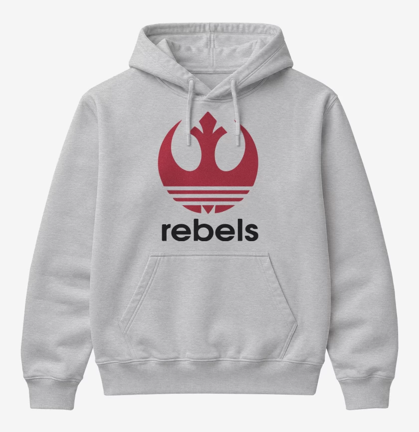 Poleron Canguro básico Gris Melange de Rebels
