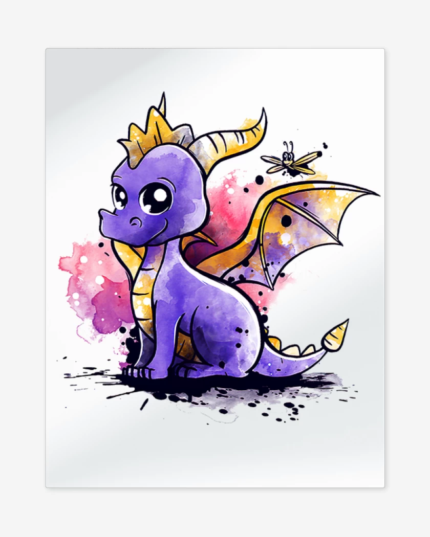 Print metalico Blanco de Spyro