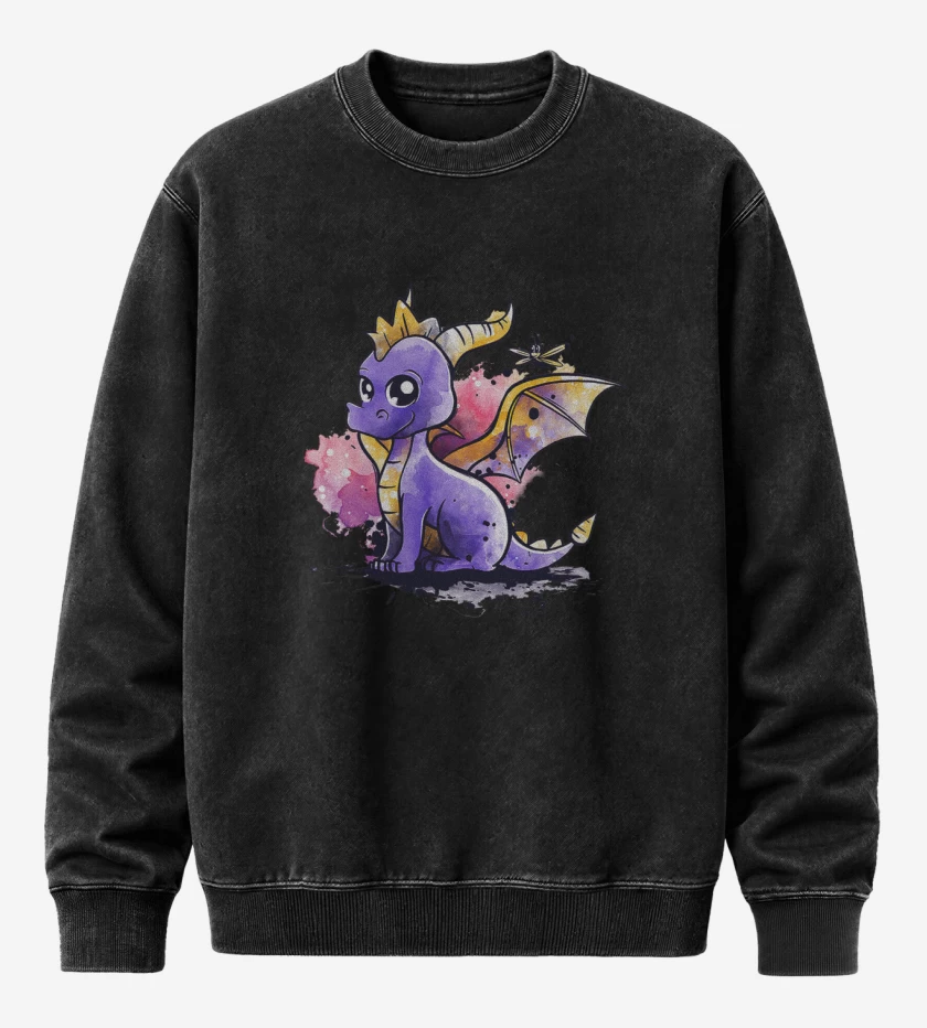 Poleron Polo Acid Wash Negro de Spyro