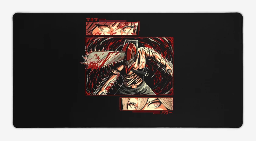 Mouse pad Gamer Negro de Chainsaw Man