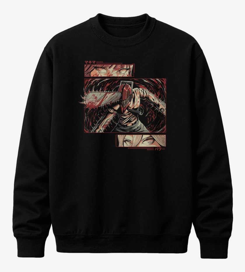 Poleron polo Negro de Chainsaw Man