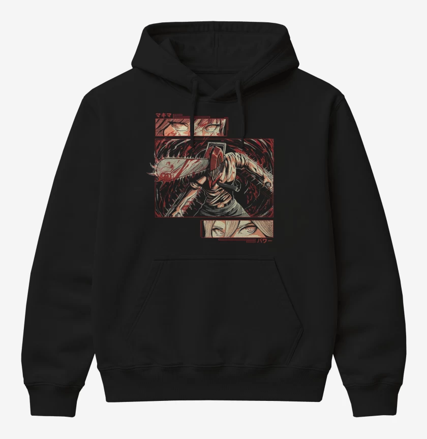 Poleron Canguro básico Negro de Chainsaw Man